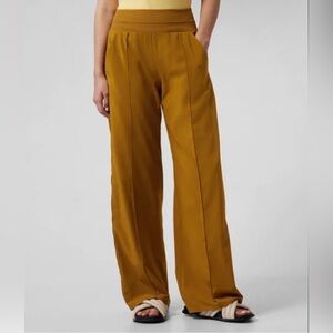 Athleta Mustard Wide Leg Pants